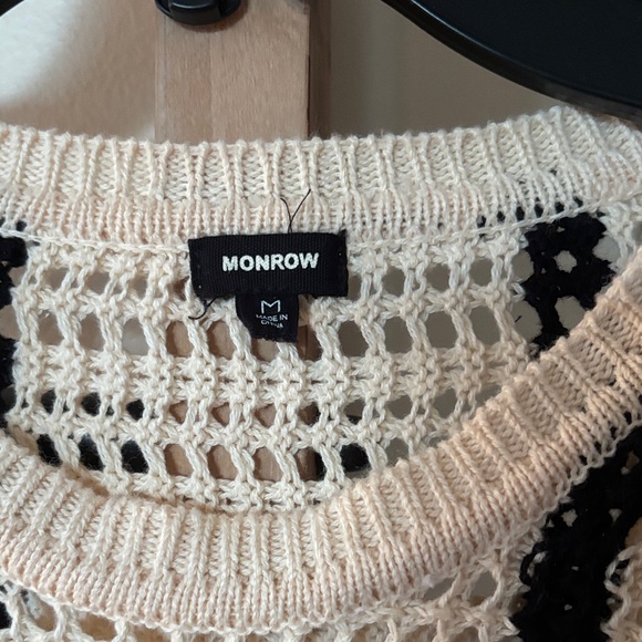 Monrow Black and White Striped Midi Dress - Picture 2 of 3